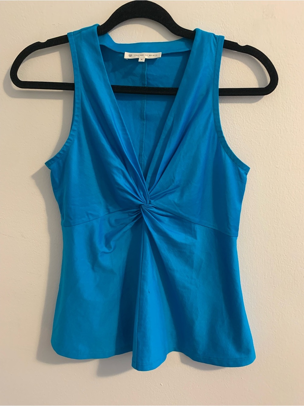 Sleeveless Twist-Front Top - Blue